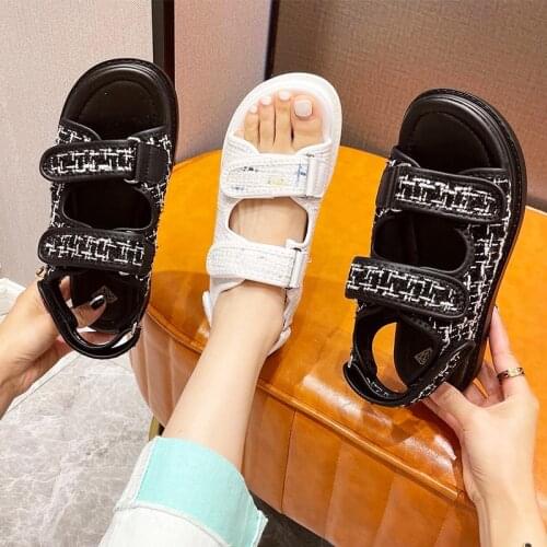 Summer Women Sandals Woman Platform Shoes Fashion Flats Ladies Slip On Black Sandals Female Brand Shoes Zapatos De Mujer New