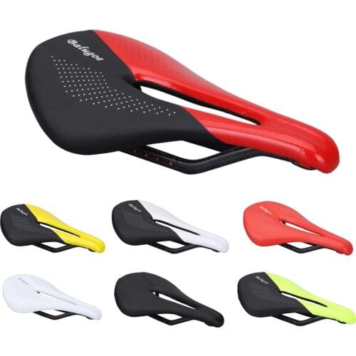 Carbon+Leather Bicycle Seat Saddle MTB Road Bike Saddles Mountain Bike Racing Saddle PU Ultralight Breathable Soft Seat Cushion