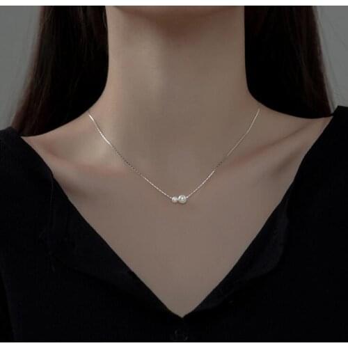 Silver Necklaces 925 Sterling Silver Pendants Necklaces with Shell Fashion Style