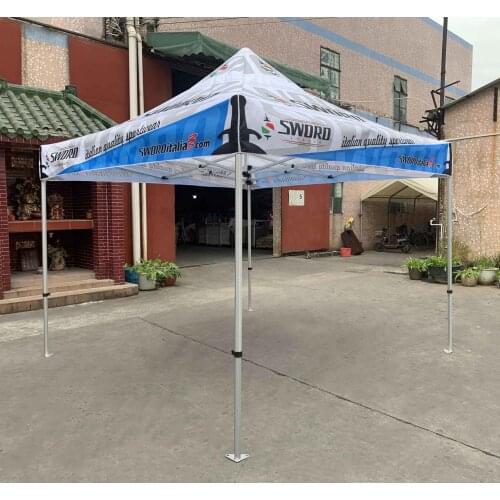 Hexagonal 40x40x2.0mm Outdoor Aluminum Frame 3x3m Party Folding Marquee Tent with Roof Printing for Event Exhibition Trade Show
