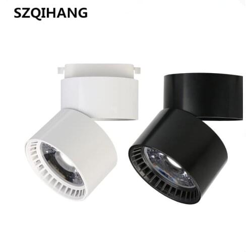 COB Led Track Light 7W 12W COB Led downlight Surface mounted Adjustable 90 degrees Spot light 360 Rotatable led lamp for indoor