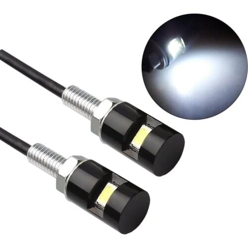 YOLU 2Pcs 5630 Auto Screw Light License Plate Light 5630 1SMD Motorcycle led License Plate Light Eagle Eye Light