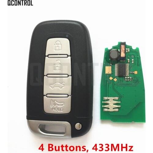 QCONTROL 433MHz Remote Smart Key for HYUNDAI 433MHz I30 I45 Ix35 Genesis Equus Veloster Tucson Sonata Elantra PCF7952 Chip