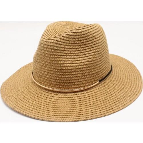 Seioum Jazz Straw Hat Womens 2019 Straw Panama Sun Hat Floppy Fashion 9 colours