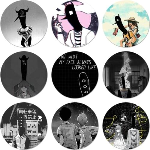 58mm Goodnight Punpun Icons Pins Badge Decoration Brooches Metal Badges For Backpack Decoration
