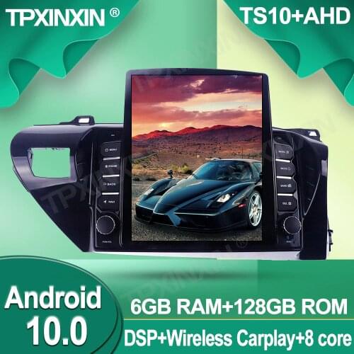 Car Radio 6+128G For Toyota Hilux RHD 2015-2020 Android 10.0 Car Multimedia Player Head Unit Audio Radio Navigtion Tape Recorder