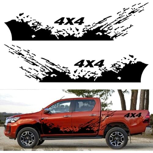 Car sticker 4 x4 cross-country graphics vinyl decals for mitsubishi L200 Toyota Hilux Tundra dodge ram NAVARA truck accessories