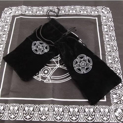 Velvet Pentagram Tarot Card Storage Bag Toy Jewelry Home Mini Drawstring Package PXPF