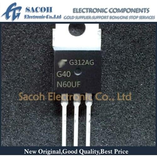 Free Shipping 10Pcs SGP40N60UF G40N60UF TO-220 40A 600V Power IGBT transistor