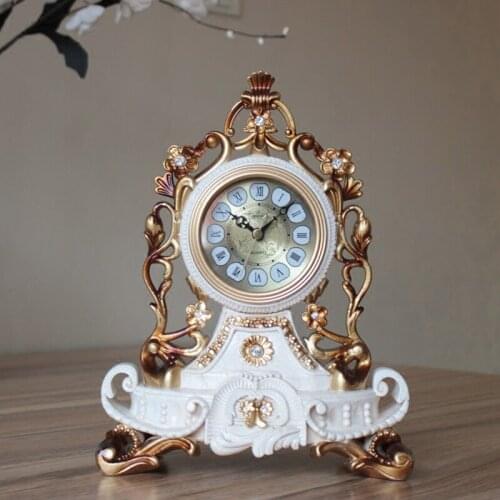 THE LIVING ROOM CLOCK MUTE RETRO CREATIVE EUROPEAN HIGH-GRADE DECORATIVE PENDULUM CLOCK LARGE BEDROOM SITTING