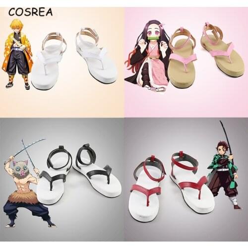 Demon Slayer: Kimetsu no Yaiba Kamado Tanjirou Kamado Nezuko Kanroji Mitsuri Rengoku Kyoujurou shoes cosplay Iguro Obanai Boots