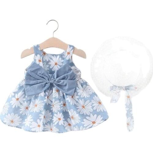 Childrens Clothing 2021 Summer Childrens Skirts New Bow Girls Dresses Children Girls Princess Dresses
