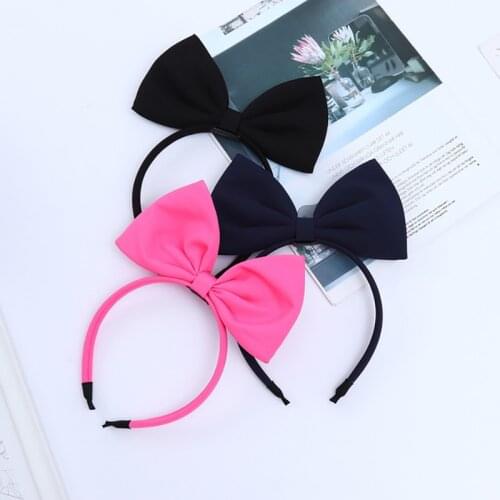Childrens Hair Accessories Snow White Hair Band Handmade Red Bow Headband for Women Headwear Retro Bow Ties Hairband