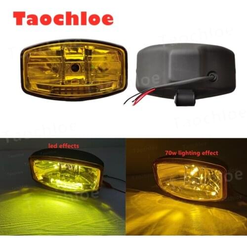 1pc 24V 70W 9 inch Amber LED Driving Light + H7 bulbs for Scania Truck Front fog lights For Volvo Doom 24v light For Man For DAF