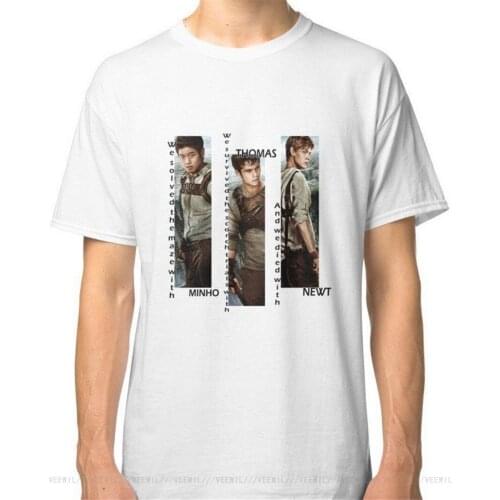 Maze Runner Minho Thomas Newt Mens White T Shirt Clothing New Funny Top Tee 100% Cotton Humor Men Crewneck Tee Shirts