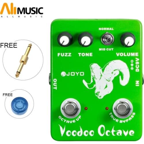 JOYO JF-12 Guitar Voodoo Octave Fuzz Effect Guitar Pedal Electric Bass Dynamic Compression Effects with pedal connector