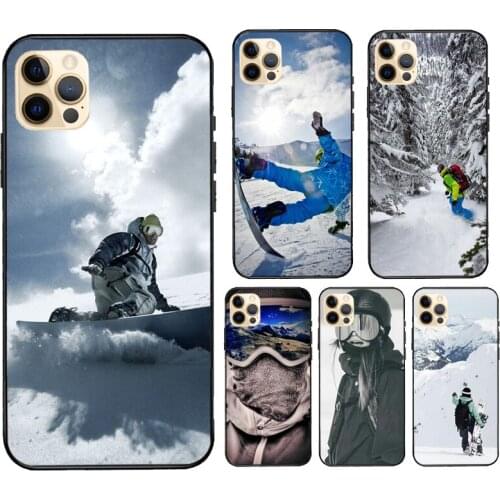 Cool Sports Snowboarding For iPhone 12 Pro Max mini Case For iPhone 11 Pro Max XS X SE 2020 7 8 Plus XR Cover