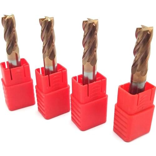 10PCS Endmills HRC60 10.0xD10x75L 4T 10MM Standard Size Face Mill Carbide Spiral Bits High Quality Flat Mill CNC Milling Cutter