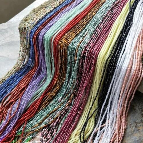 Amethyst/opal/peridot/agate/jade/garnet/rhodochrosite round 2mm 15"nature for DIY jewelry making loose beads FPPJ wholesale