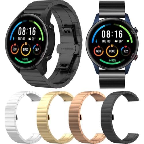 Metal butterfly buckle Band For Xiaomi Watch color sports edition Strap Watchband For Mi color Bracelet Wristband Accessorie