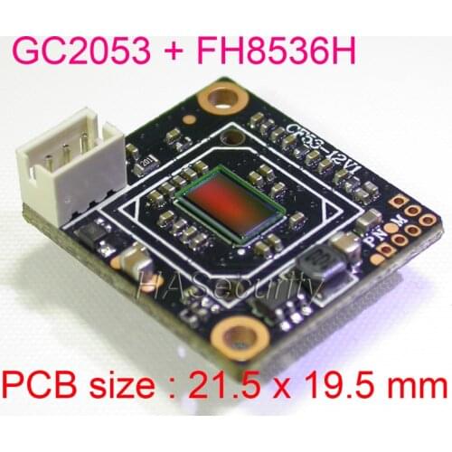 Mini AHD-H (1080P) 1/2.7" GalaxyCore GC2053 CMOS + FH8536 CCTV camera PCB board module (optional cable)