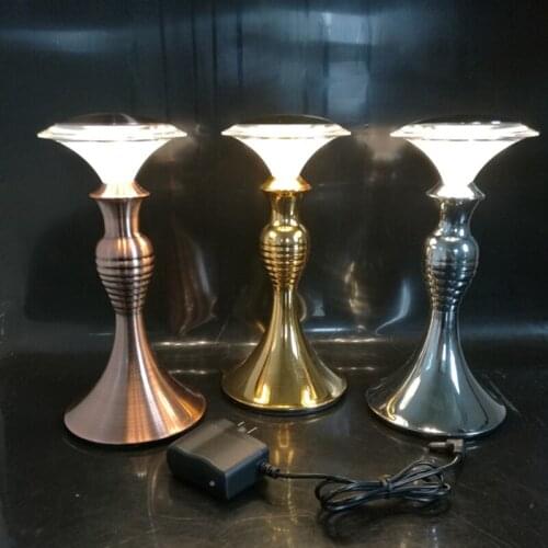 Fashion Ultra-thin LED Charging Desk Lamp Smart Touch Sensitive Battery Operated LED Candle Lamps for Christmas Gift 4PCS/Lot