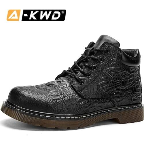 2020 Work Boots Men Genuine Leather Boots Man Casual Autumn Male Shoes Ankle Boots Botas Hombre Comfortable Shoes Plus Size 48
