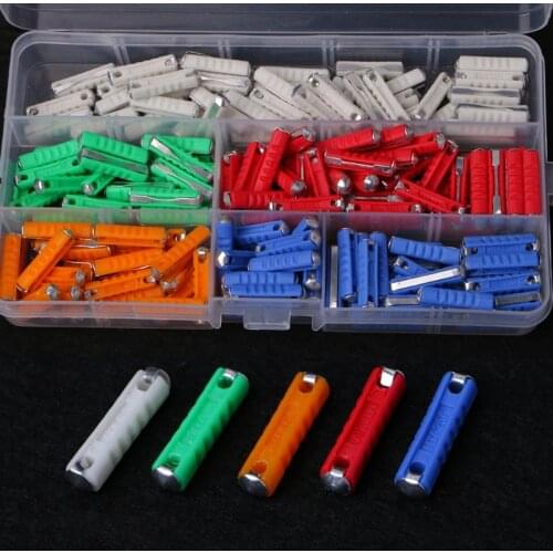200Pcs 5A 8A 10A 16A 25A Ceramic Continental Car Fuse Set Bullet Classic LS'D Tool