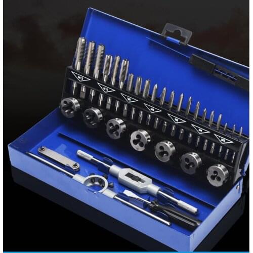 Metric Taps And Dies Set Thread Cutting Tool Adjustable Taps Dies Wrench Car Repair Hand Tool Metric Taps And Die Kits