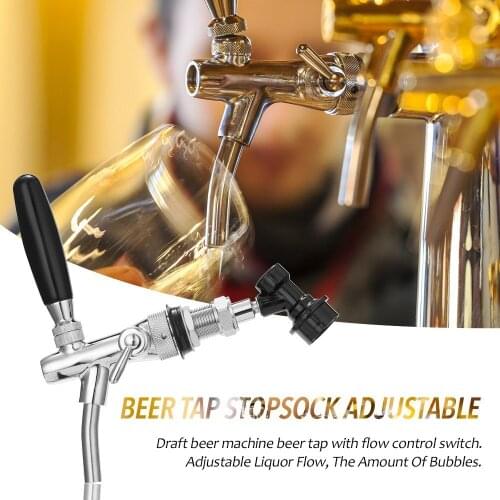 Beer Tap Stopsock Adjustable With Chrome Plating Beer Home Brewing With Ball Lock