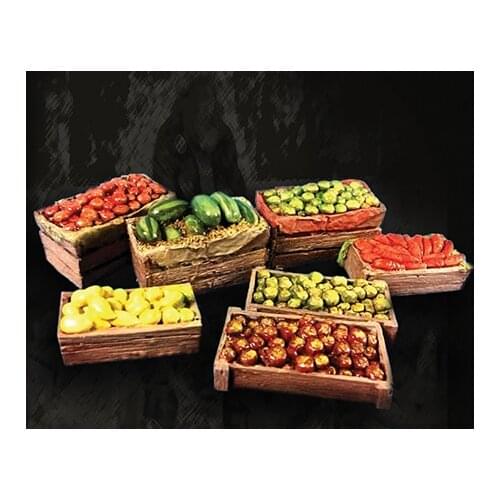 New Unassembled 1/35 ancient Fruit Boxes Scene accessories Resin Figure Unpainted Model Kit