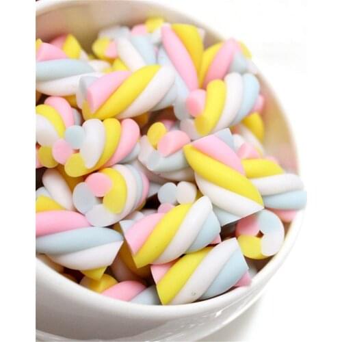 10pcs Resin Marshmallow Slime Beads Mud Filler Inlay Sweets Toys For Foam Slime Cloud Slime Accessories DIY Material Decoration