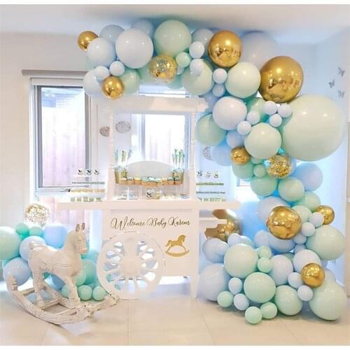 Blue Macaron Latex Garland Arch Kit Balloon Baby Shower frozen Birthday Party Valentine Wedding bride to be decoration party