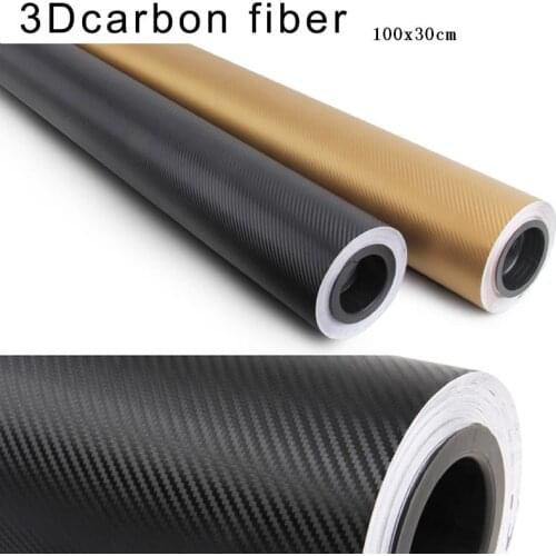 100X30cm 3D Carbon Fiber Vinyl Car Wrap Sheet Roll Film Car stickers Decals Motorcycle Car Styling Accessories Automobiles