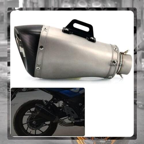 For YAMAHA FZ6 MT 09 Tracer FZ1 FZ8 MT07 MT10 MT09 MT03 FZ09 Inlet 51MM Motorcycle Modified Carbon Fiber Exhaust Muffler Pipe