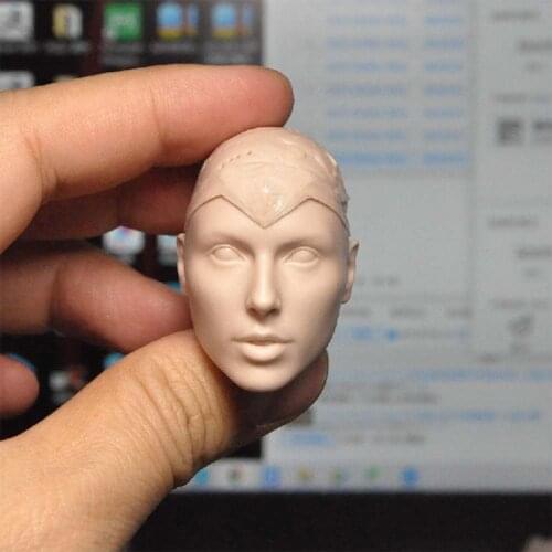 Blank 1/6 Scale Woman Gal Gadot Head Sculpt Unpainted Fit 12" Figure