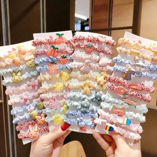 1PCS/Set Cute Cartoon Small Intestine Elastic Hair Bands Sweet High Elastic Hair Circle For Girl Child Hair Accessories HeadWear