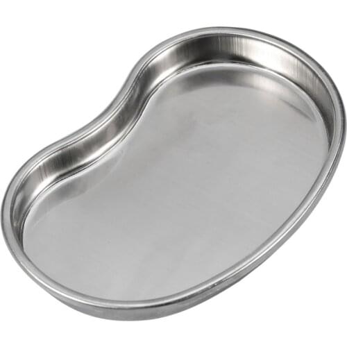 1pc Stainless Steel Medical Dental Instruments Bend Tray Disinfection Plate For eyebrow lip Tattoo Sterilization Accessory