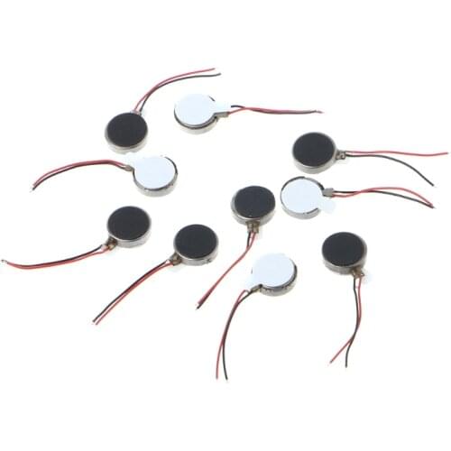 10x DC 3V 70mA 12000±2500RPM Phone Coin Flat Vibrating Vibration Motor Y98E