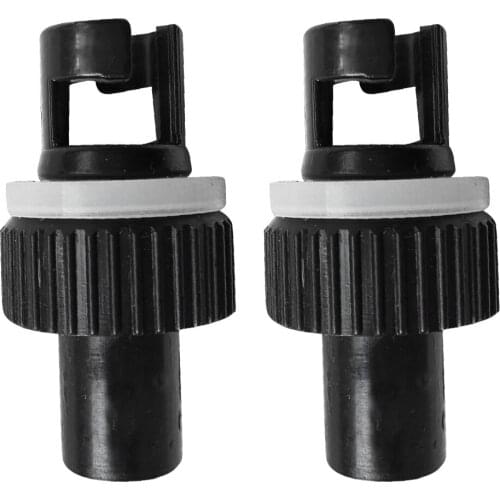 2Pcs Nylon Inflatable Boat Kayak Foot Air Pump Hose Valve Adapter Rowing Accessories Black