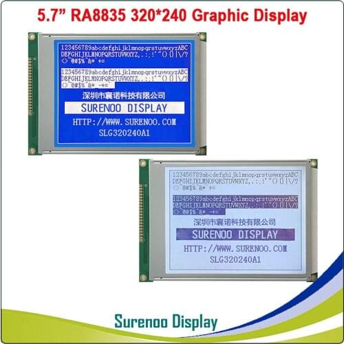 5.7" 320X240 320240 Graphic LCD Module Display Panel Screen LCM with RA8835 Controller Blue Gray LCD, LED Backlight