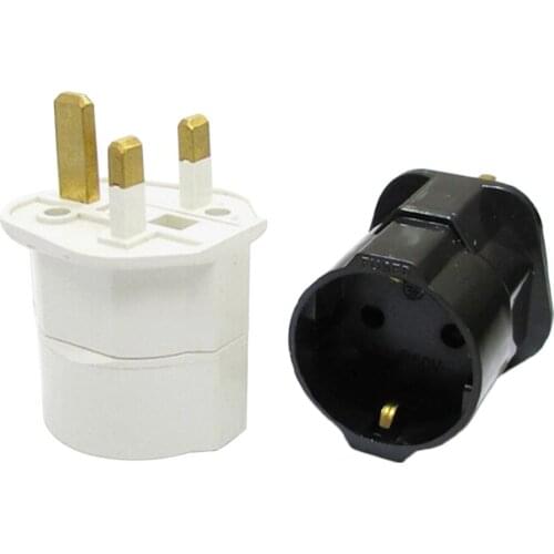 5PCS Multifunctional EU to UK Plugs Adapter EU to UK Plugs Power Converter Plugs 2 Pin Socket EU to UK Travel Adapter