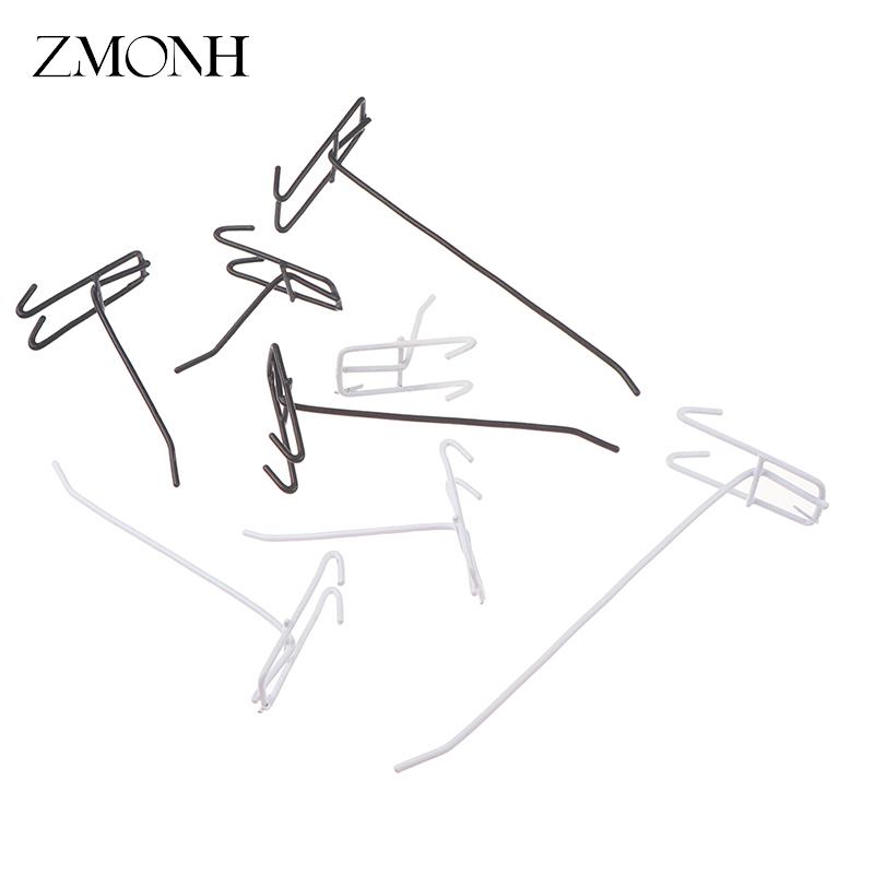 5pcs Wall Mesh Display Hooks Storage Racks Retail Shop Peg Goods Shelf Metal Panel Hang Fits Perforated Workshop Hook Arm