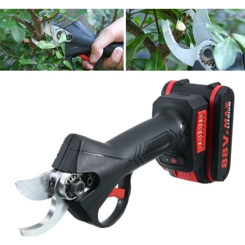 88VF Secateur Branch Cutter Scissor With Battery Cordless Rechargeable Electric Pruning Shears Garden Pruner Cutting Tool