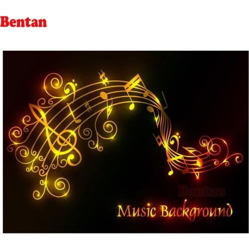 Diamond Embroidery Music background 5 D DIY Full Square Drill Handicraft gift Diamond Painting Mosaic Home Decoration Full Kits