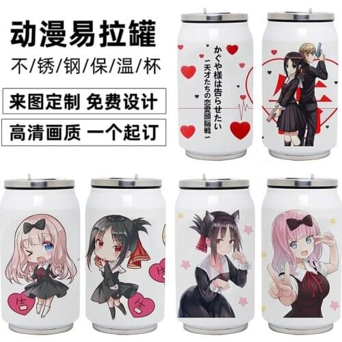 Anime Kaguya-sama Love Is War Stainless Steel Thermos Cup DIY Cosplay Vacuum Cup Toy Gifts 350ml