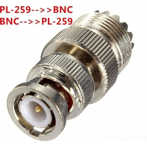 Mobile Car Radio Adapter BNC Two Way Radio RF Antenna Adapter UHF Female SO239(PL259) to UHF Female Walkie Talkie