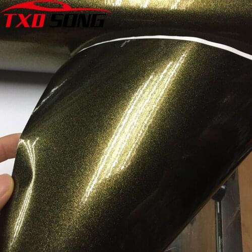 Car styling High Glossy black golden sand pearl car wrap vinyl film car wrap sheet roll car sticker decal
