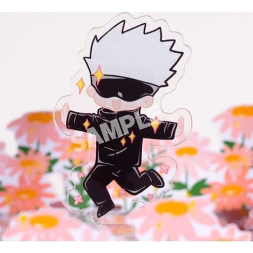 Jujutsu Kaisen Gojo Satoru Cute Keychain Acrylic Stand Model Plate Dektop Decor Anime Keyring Cosplay Bag Pendant Decor Toy