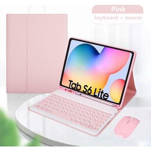Round Keyboard Case Funda for Tablet Samsung Galaxy Tab A7 10.4 SM-T500 T505 Wireless Bluetooth Keyboard Cover for Tab A7 Coque
